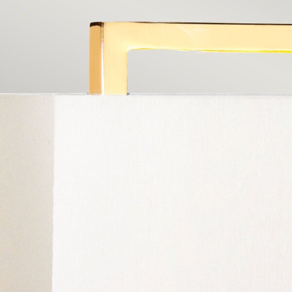 Lampe de table en or ivoire E27 68 cm tissu métal