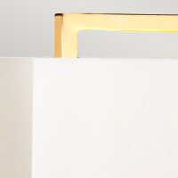Lampe de table en or ivoire E27 68 cm tissu métal