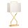 Lampe de table en or ivoire E27 68 cm tissu métal