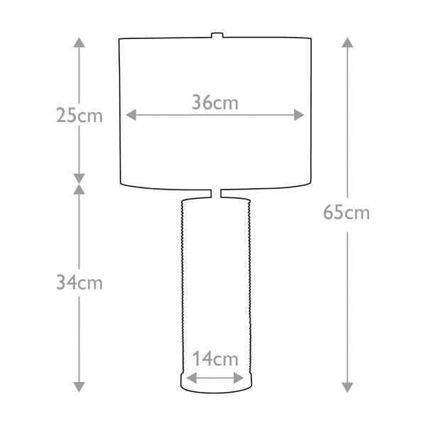 Lampe de table Blanc Noir E27 65 cm Classique Salon