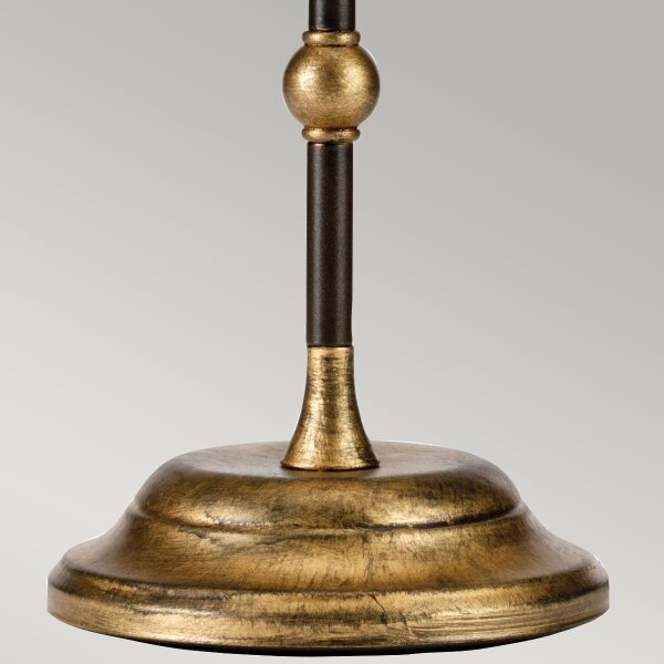 Lampe de table 72 cm E27 en bronze ivoire tissu métal