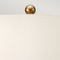Lampe de table 72 cm E27 en bronze ivoire tissu métal