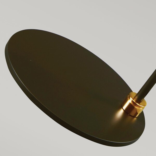 Lampe de table noir laiton E27 66 cm de haut métal tissu