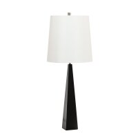 Lampe de table grande 79 cm de haut Noir Blanc Tissu...