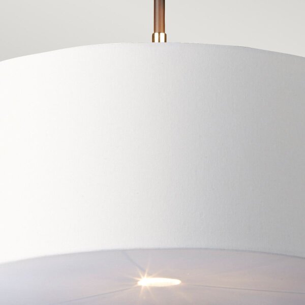Plafonnier E27 D : 45,5 cm réglable en hauteur Tissu Métal