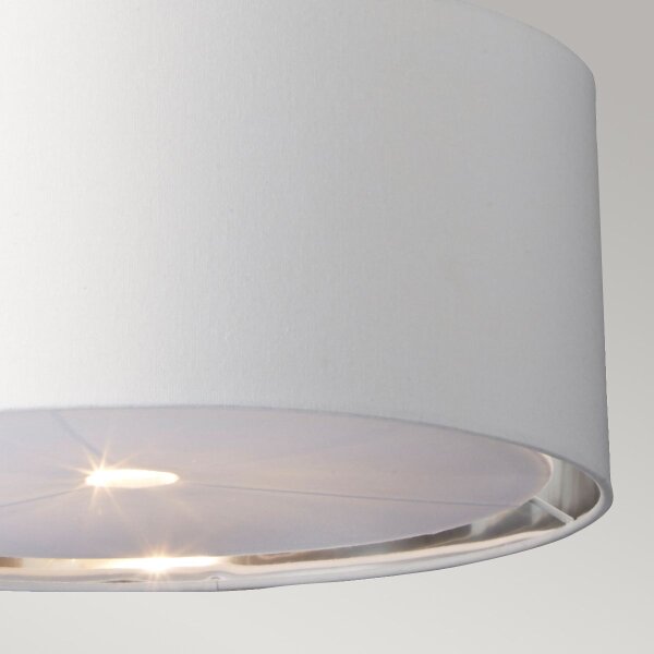 Plafonnier E27 D : 45,5 cm réglable en hauteur Tissu Métal