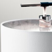 Lampe de table salon noir blanc nickel poli E27 66 cm