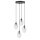 Suspension verre métal ajustable 4 flammes E14