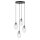 Suspension verre métal ajustable 4 flammes E14