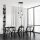 Suspension verre métal ajustable 4 flammes E14