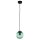 Lampe &agrave; suspendre Noir Vert G9 Moderne Verre M&eacute;tal &Oslash;14 cm
