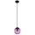 Lampe &agrave; suspendre Noir Rose Boule G9 &Oslash;14 cm en verre