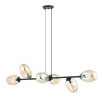Suspension noir ambre E14 verre métal