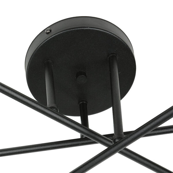 Plafonnier noir graphite E14 verre métal
