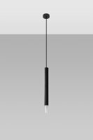 Suspension Noir Cylindre Ø 4 cm étroit...