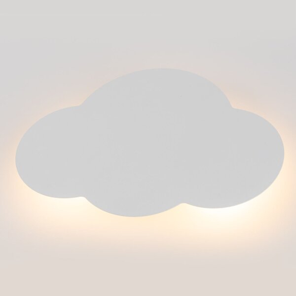 Lampe pour chambre denfant mur blanc 2x G9 métal nuage indirect