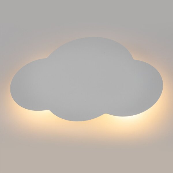 Lampe pour chambre denfant mur blanc 2x G9 métal nuage indirect