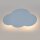 Applique murale chambre denfant nuage 2x G9 bleu clair métal