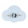 Applique murale chambre denfant nuage 2x G9 bleu clair métal