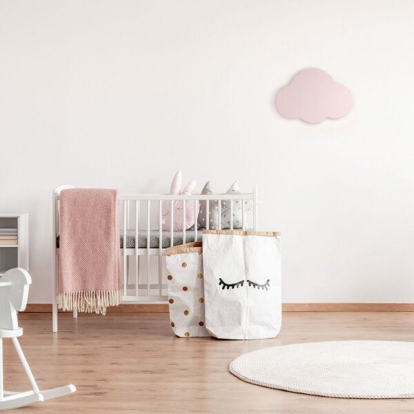 Lampe pour chambre denfant Mur Rose Nuage 2x G9 Métal WOLKI