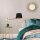 Applique chambre bras pivotant interrupteur E27 or noir