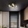 Spot de plafond métallique 4 flammes GU10 noir or BRIONY