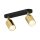 Spot de plafond 2 flammes GU10 métal noir or