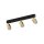 Spot de plafond à 3 flammes 50 cm de long GU10 or noir métal