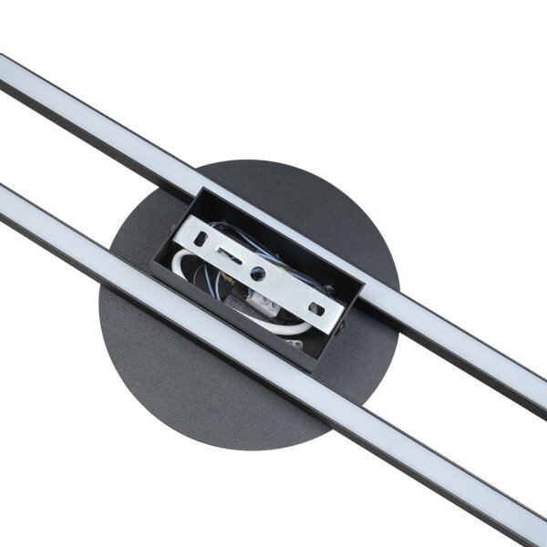 Applique indirecte LED Noir 3000 K Métal 86 cm de long