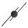 Applique indirecte LED Noir 3000 K Métal 86 cm de long