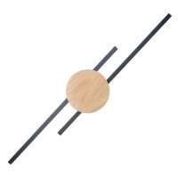 Applique LED indirecte 3000 K Noir Nature M&eacute;tal...