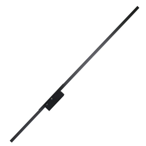 Applique LED 3000 K noir métal plat long 93 cm