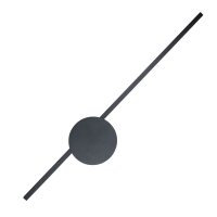 Applique LED 3000 K noir m&eacute;tal plat long 93 cm