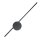 Applique LED 3000 K noir métal plat long 93 cm