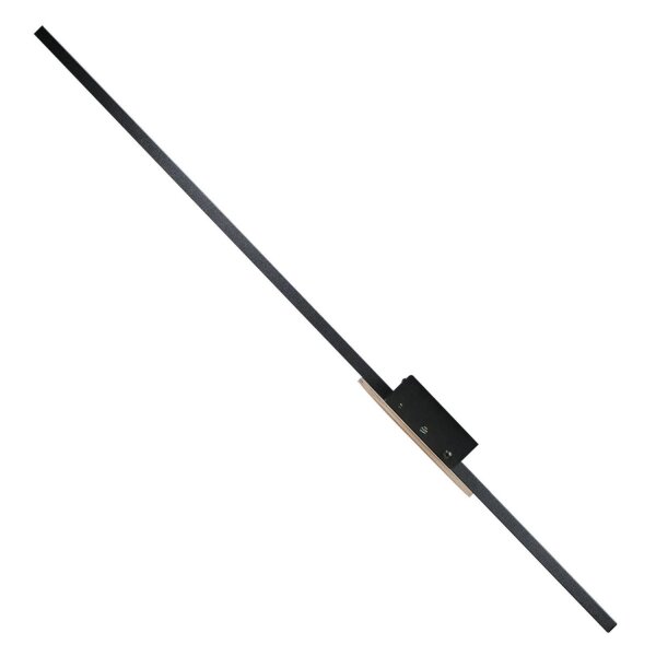 Applique indirecte LED Noir Naturel Métal Bois 3000 K