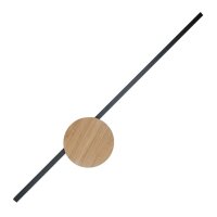 Applique indirecte LED Noir Naturel M&eacute;tal Bois 3000 K