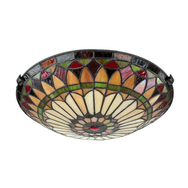 Plafonnier FARFALLA 10 Verre coloré Lampe Tiffany