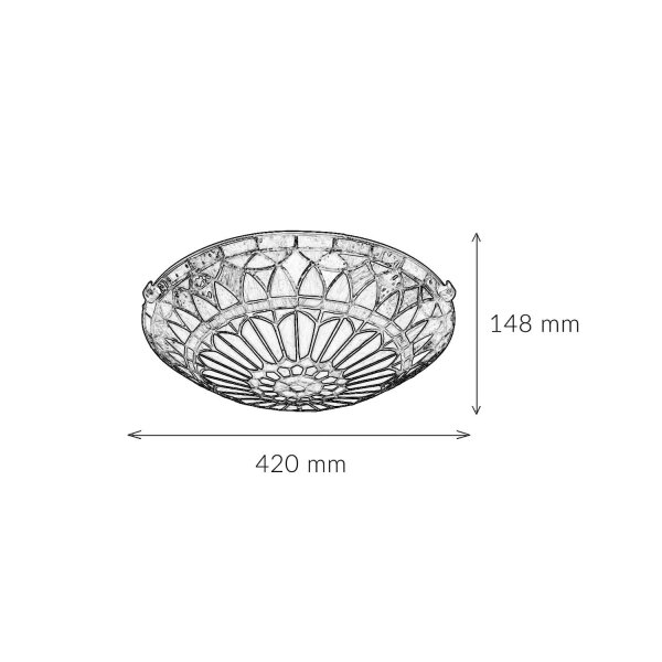 Plafonnier FARFALLA 10 Verre coloré Lampe Tiffany