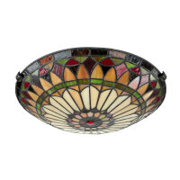 Plafonnier FARFALLA 10 Verre coloré Lampe Tiffany