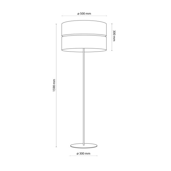 Petit lampadaire Salon 159 cm Ø 50 cm E27 Moderne