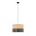 Lampe à suspendre réglable E27 Ø 38 cm Noir Naturel CANTU