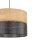 Lampe à suspendre réglable E27 Ø 38 cm Noir Naturel CANTU