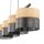 Lampe à suspendre noire nature E27 4 flammes oblongues L : 94 cm
