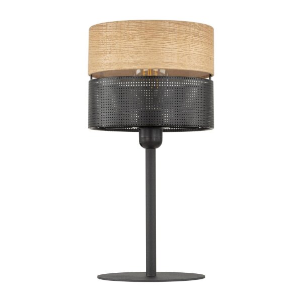 Lampe de table Noir Naturel E27 40 cm Moderne CANTU