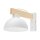 Applique polyvalente avec interrupteur Blanc Métal Bois