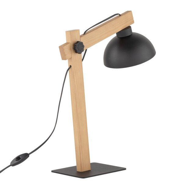 Lampe de bureau bois métal 52 cm réglable Junges Wohnen