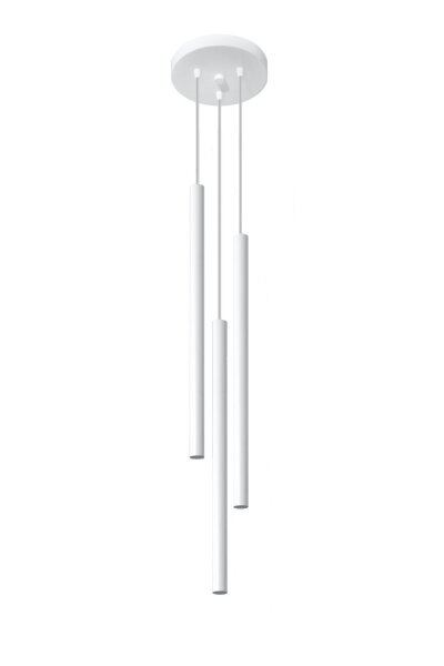 Suspension Blanc Métal 3 feux G9 PETERA Cuisine