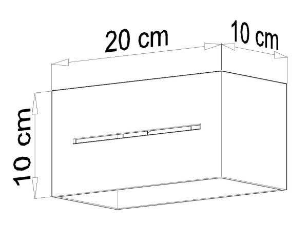 Plafonnier gris carré moderne aluminium 2x G9 couloir