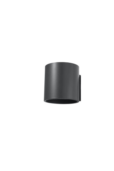 Applique murale Anthracite Métal petit H:10cm rond VALERYA