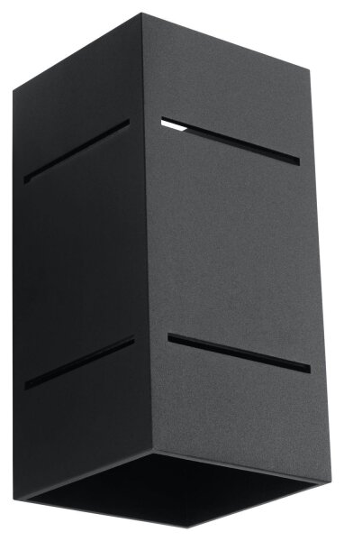Applique murale noire aluminium carrée G9 Up Down Moderne